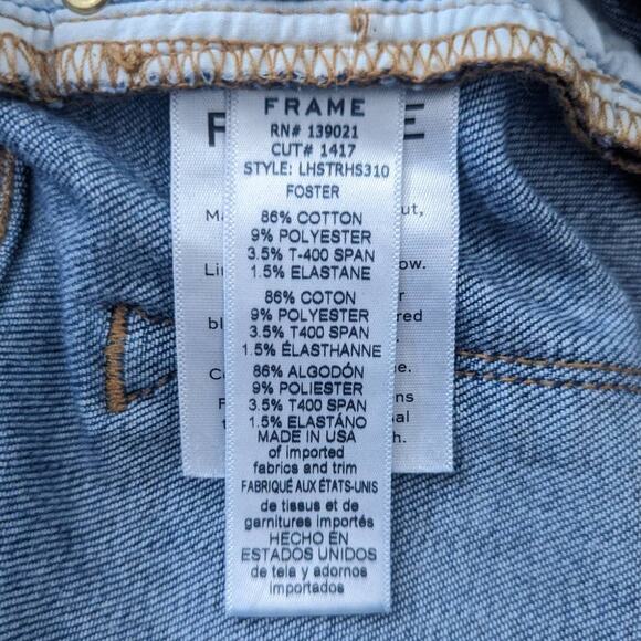 Frame Le High Straight Leg Step Hem Jeans in Foster Wash, Size 32 - Picture 8 of 8